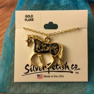 Gold Horse Necklace